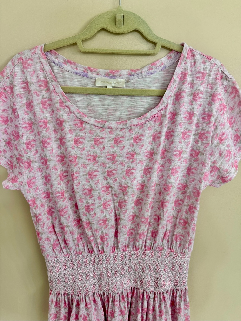 LOVESHACKFANCY Pink Foral Amore Minidress size Small S - Picture 4 of 9